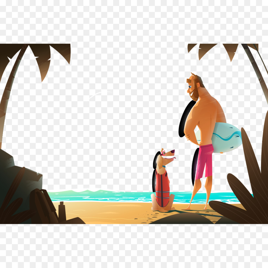 Illustration Vector graphics Beach Image Sea - beach scene png download - 1000*1000 - Free Transparent Beach png Download.