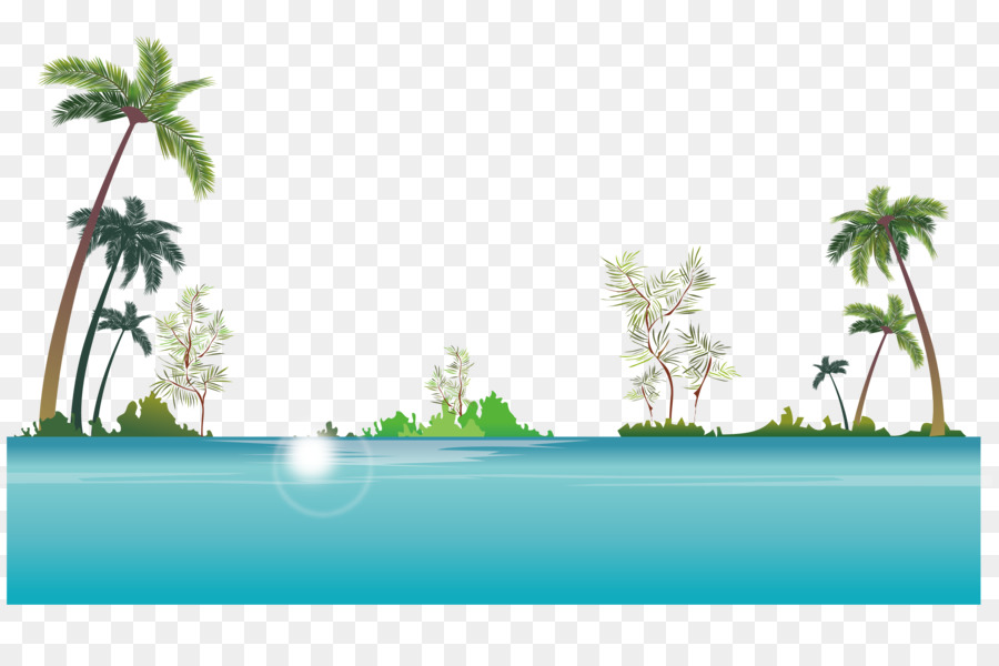 Stock photography Royalty-free Illustration - Beach scene vector png download - 3508*2325 - Free Transparent Stock Photography png Download.