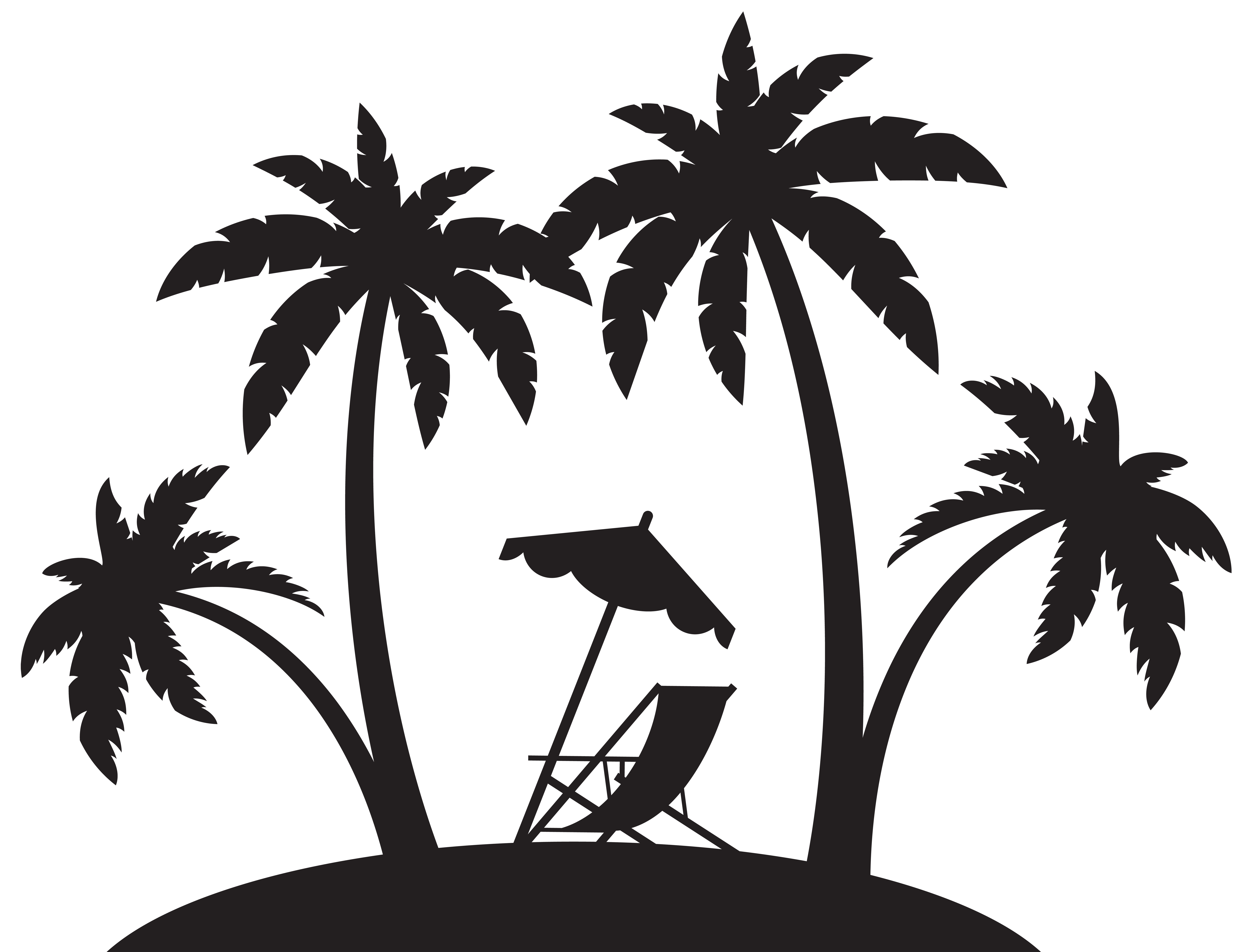 beach palm tree silhouette
