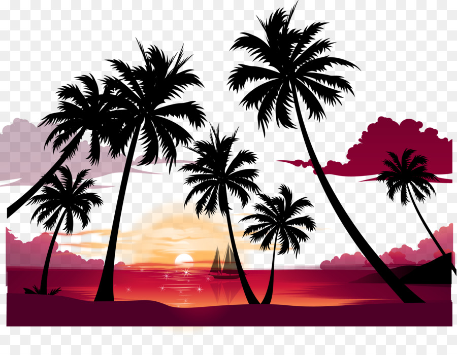 Display resolution Summer Wallpaper - Beach sunset poster background material png download - 3611*2770 - Free Transparent Display Resolution png Download.