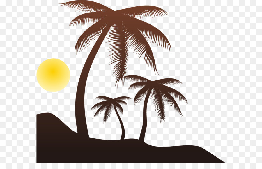 Arecaceae Silhouette Tree Clip art - Palm trees on the beach png download - 1160*1000 - Free Transparent Arecaceae png Download.