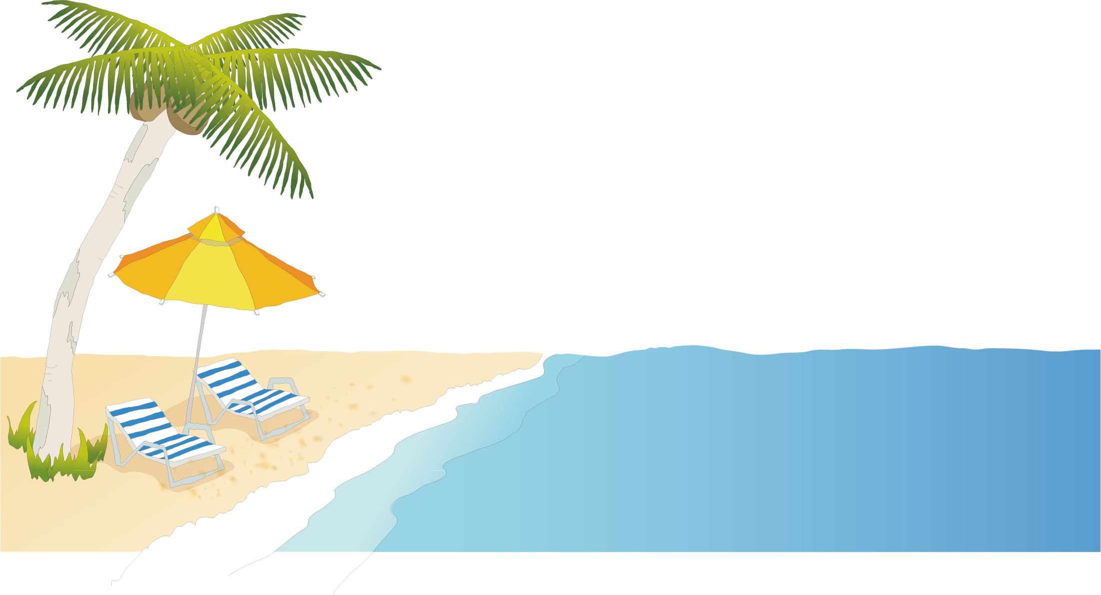 Beach Cartoon - Beach seaside png download - 2204*1193 - Free Transparent  Beach png Download. - Clip Art Library