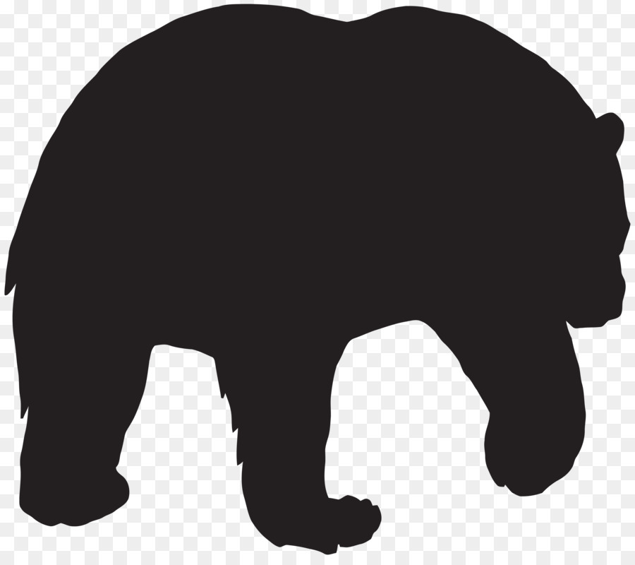 Silhouette Polar bear American black bear Clip art - Sillhouttee png download - 8000*7032 - Free Transparent Silhouette png Download.
