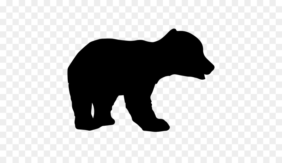 Free Bear Cub Silhouette Vector, Download Free Bear Cub Silhouette