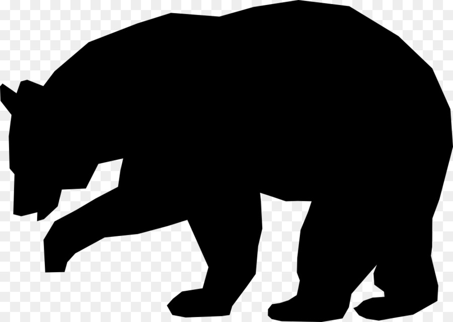 American black bear Silhouette Clip art - bear png download - 1000*711 - Free Transparent American Black Bear png Download.