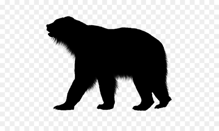 Bear Silhouette White Wildlife Terrestrial animal - bear png download - 1000*600 - Free Transparent Bear png Download.
