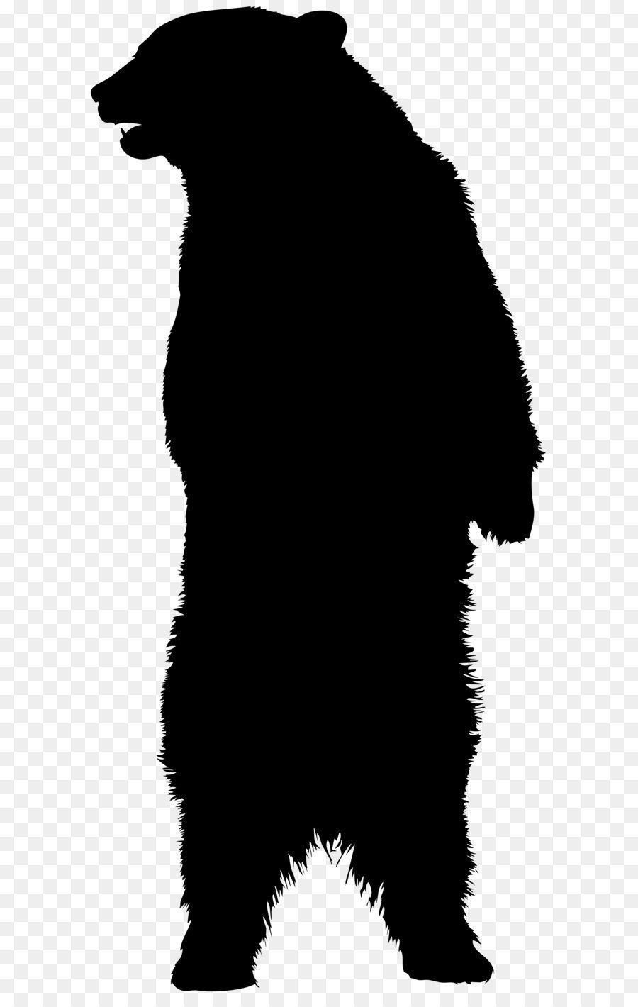 American black bear Brown bear Silhouette - Bear Silhouette PNG Clip Art Image png download - 3697*8000 - Free Transparent Bear png Download.