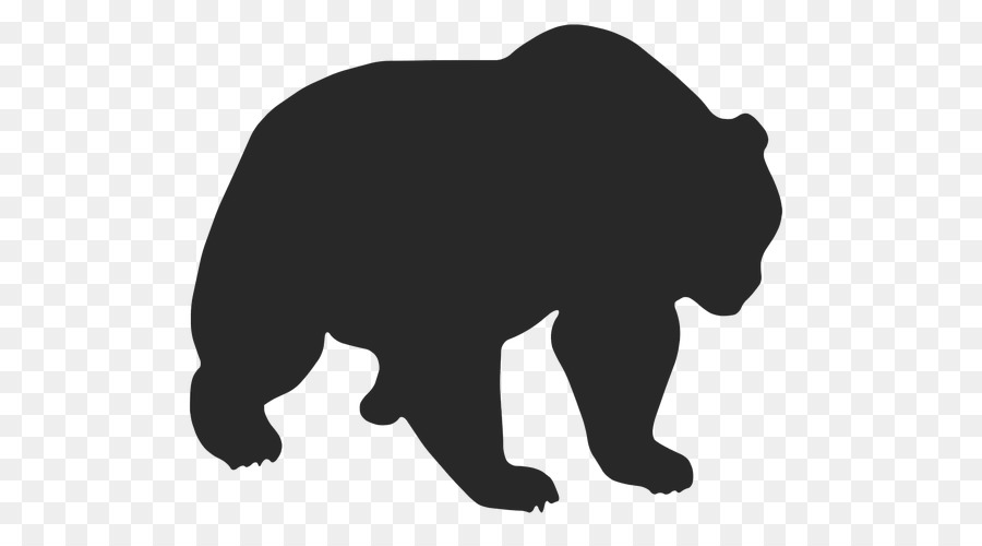 American black bear Clip art Polar bear Grizzly bear - bear silhouette png grizzly png download - 600*492 - Free Transparent American Black Bear png Download.