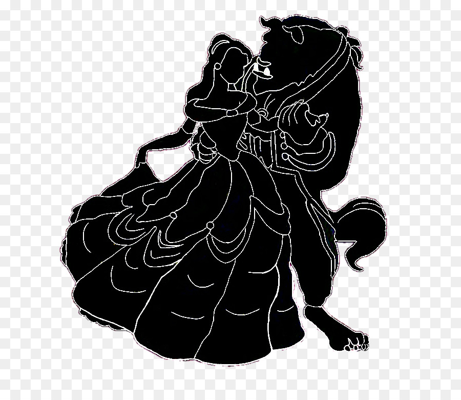 Belle Silhouette Beauty and the Beast Black and white - Silhouette png download - 688*768 - Free Transparent Belle png Download.