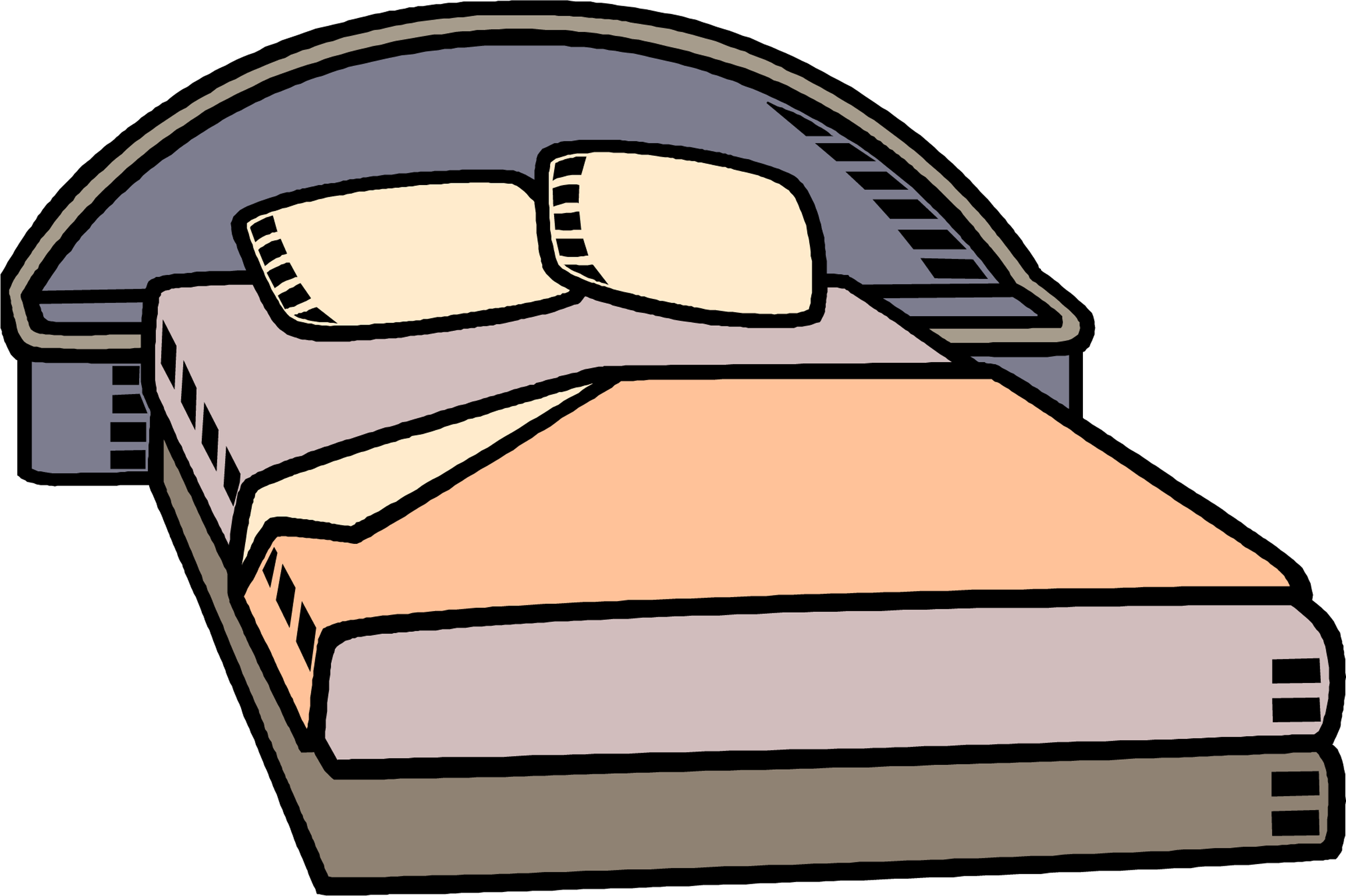 Bedroom Cartoon Bed-making Clip art - Bed Cliparts png download - 2400*