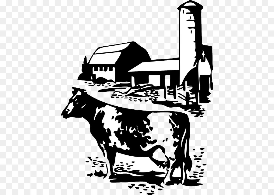 Holstein Friesian cattle Beef cattle Milk Calf Clip art - Farmer Silhouette Cliparts png download - 500*640 - Free Transparent Holstein Friesian Cattle png Download.