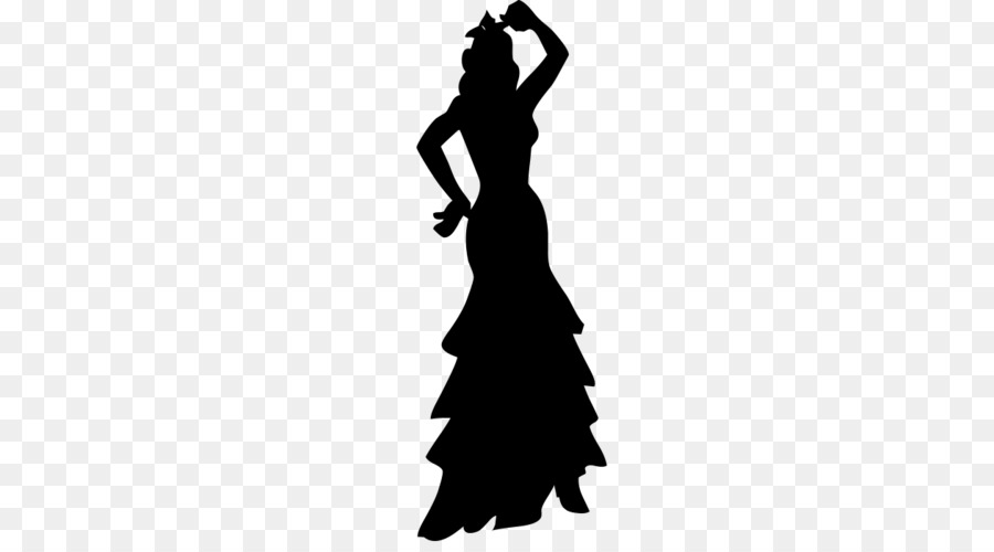 Silhouette Flamenco Belly dance Traje de flamenca - Silhouette png download - 500*500 - Free Transparent Silhouette png Download.