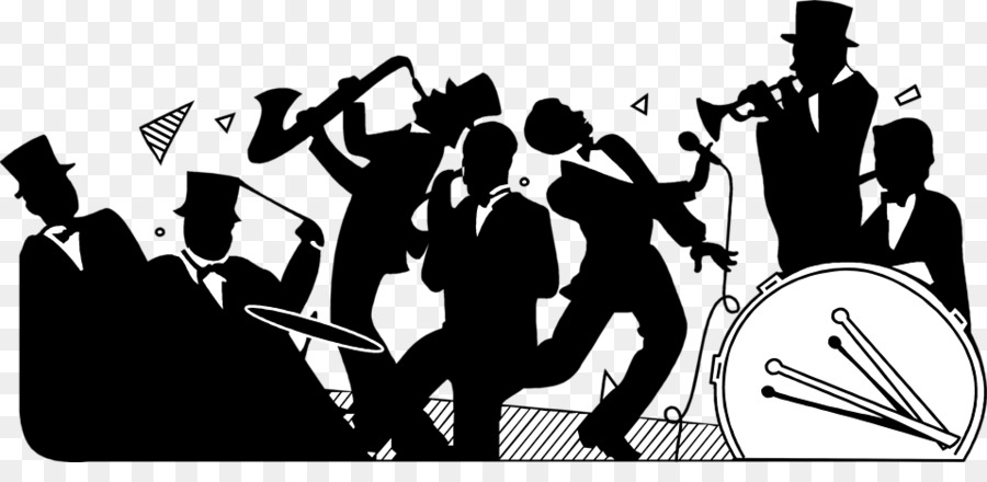 Musical ensemble Silhouette Marching band Big band Clip art - Band Silhouette Cliparts png download - 958*449 - Free Transparent  png Download.