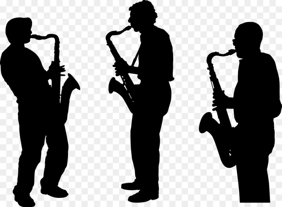 Saxophone Silhouette Musician Musical ensemble - Three saxophone silhouette figures vector png download - 930*682 - Free Transparent  png Download.