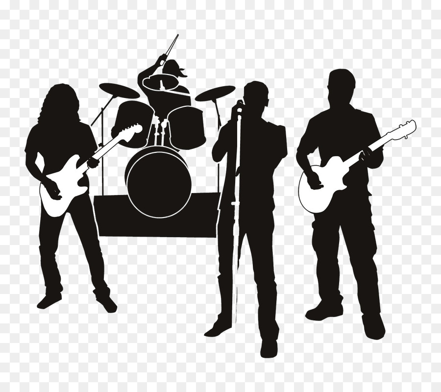 Rock Band Clip art Musical ensemble Silhouette Vector graphics - rock band png download - 800*800 - Free Transparent  png Download.