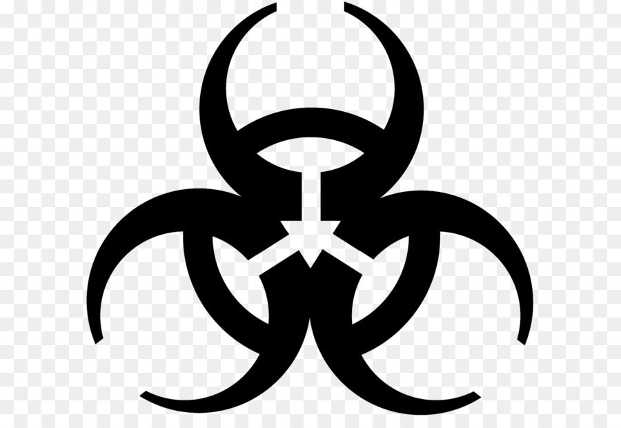 Black and white Radioactive decay Clip art - Biohazard Symbol Download Png png download - 1200*1111 - Free Transparent Biological Hazard png Download.