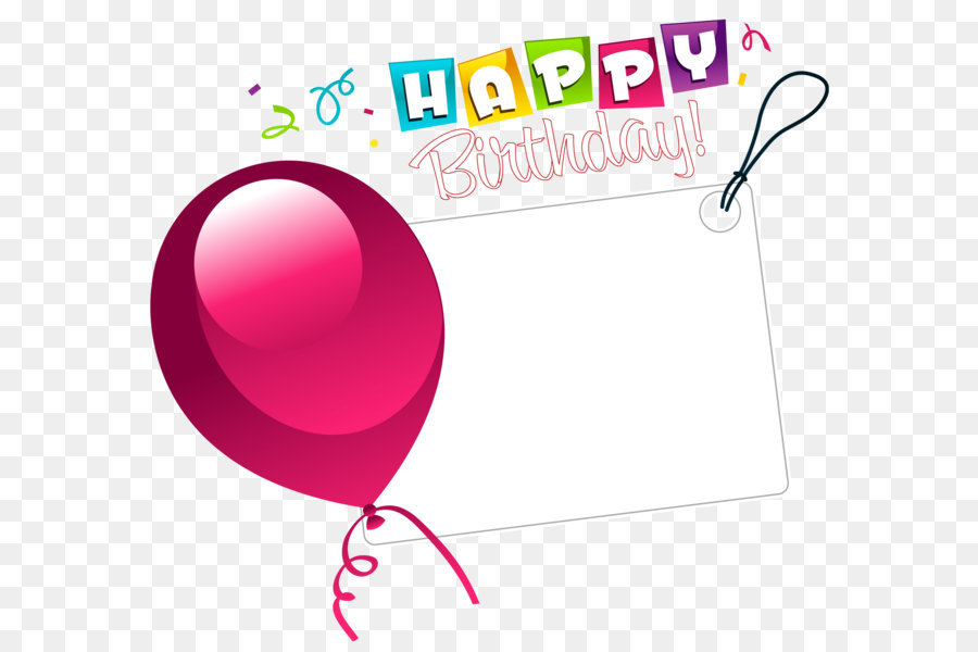 Birthday Wish Clip art - Happy Birthday Transparent Sticker with Pink Balloon png download - 1751*1613 - Free Transparent Birthday png Download.