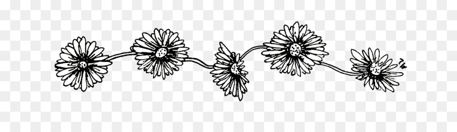 Transparent Background Flower Png Black And White - jengordon288