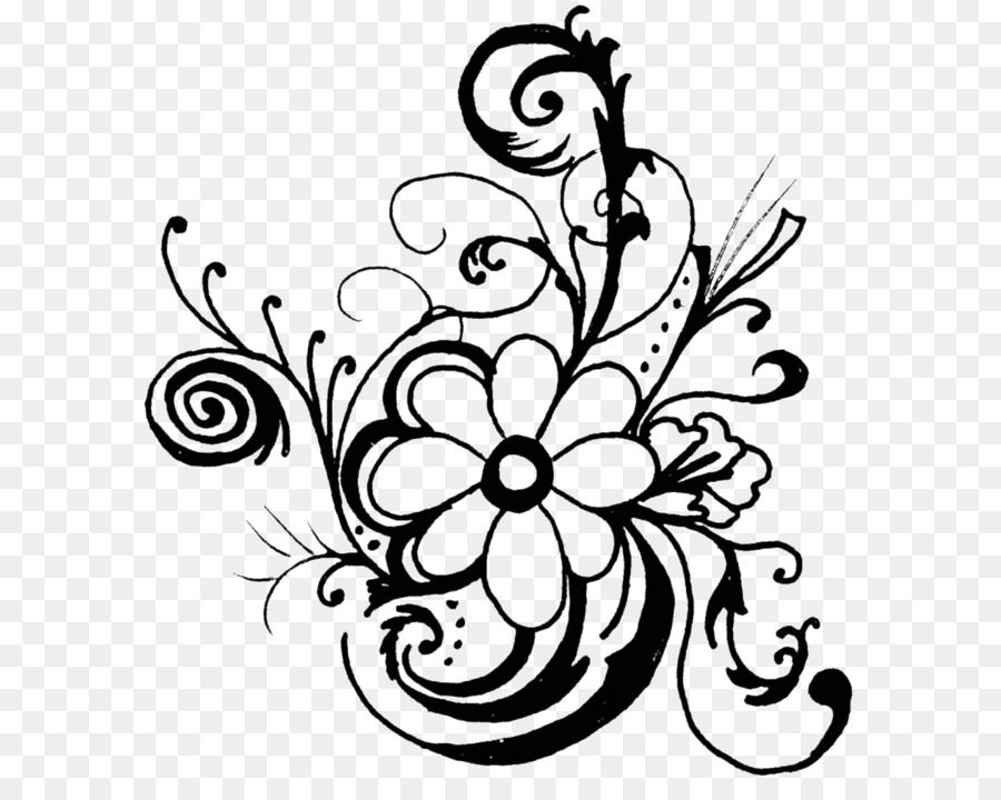 Flower Black and white Floral design Clip art - Flower Clip Art png download - 937*1024 - Free Transparent Flower png Download.