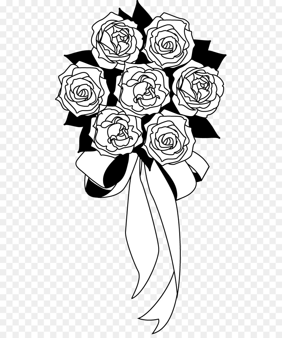 Floral design Nosegay Black and white Clip art - flower png download - 547*1069 - Free Transparent Floral Design png Download.