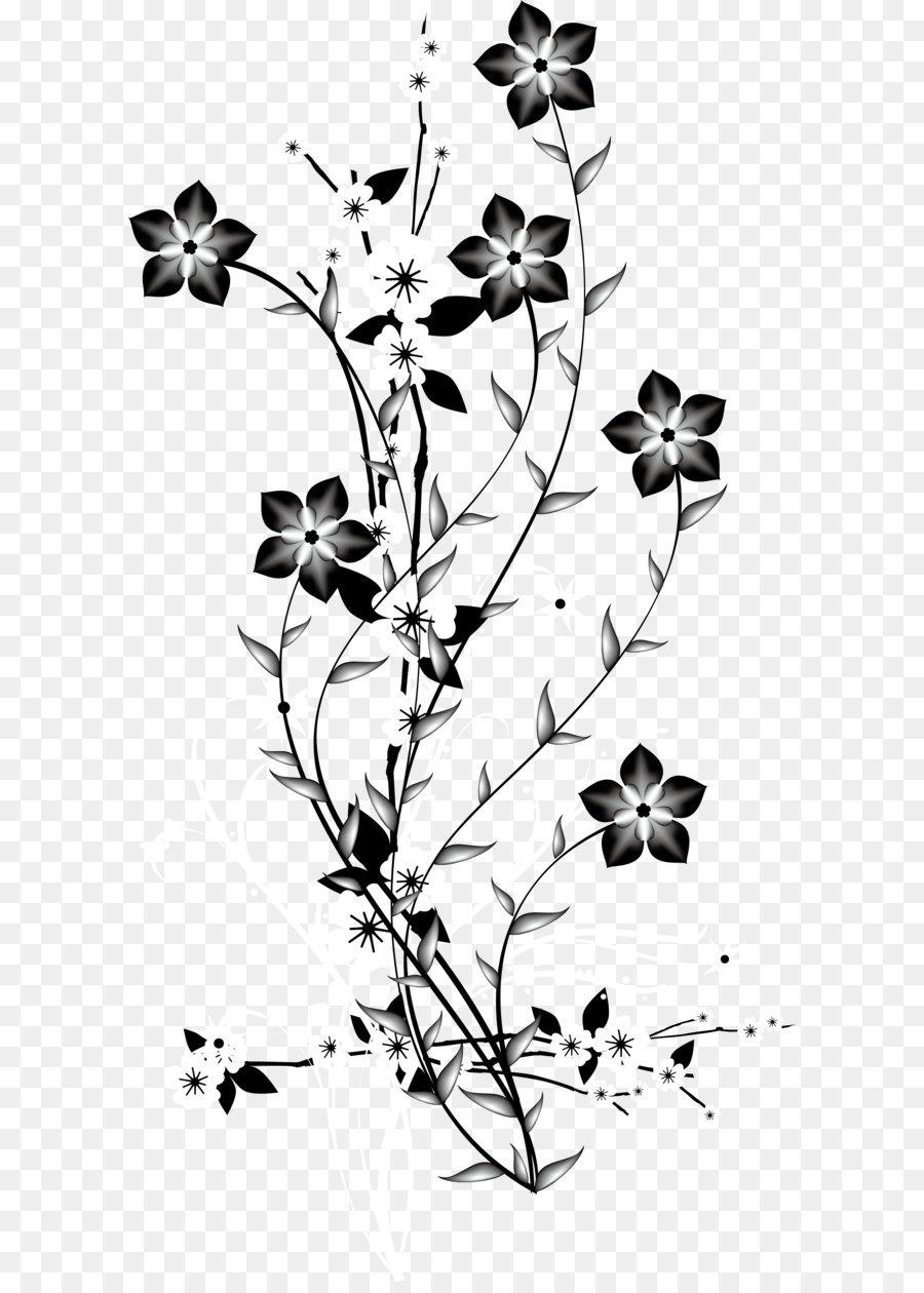 China Japan Flower Euclidean vector - Black and white decorative background vector flowers branch png download - 2255*4332 - Free Transparent China png Download.