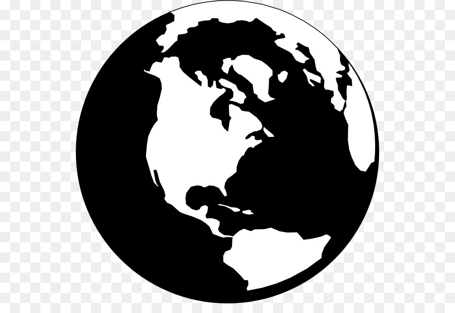 World Globe Black and white Clip art - Earth Cliparts Black png download - 600*601 - Free Transparent World png Download.