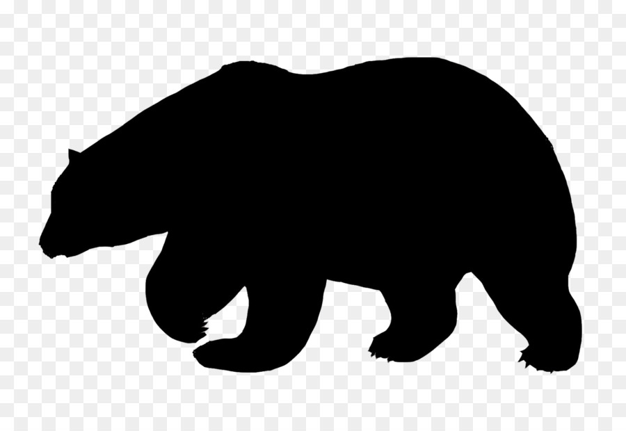 Polar bear Brown bear American black bear Moose Silhouette - polar bear png download - 1599*1073 - Free Transparent Polar Bear png Download.