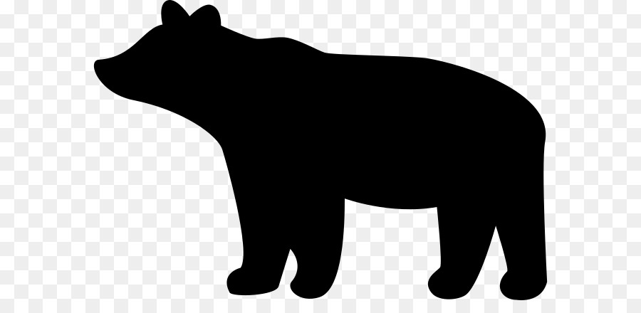 American black bear Giant panda Silhouette Clip art - Baby bear silhouette png download - 640*422 - Free Transparent American Black Bear png Download.