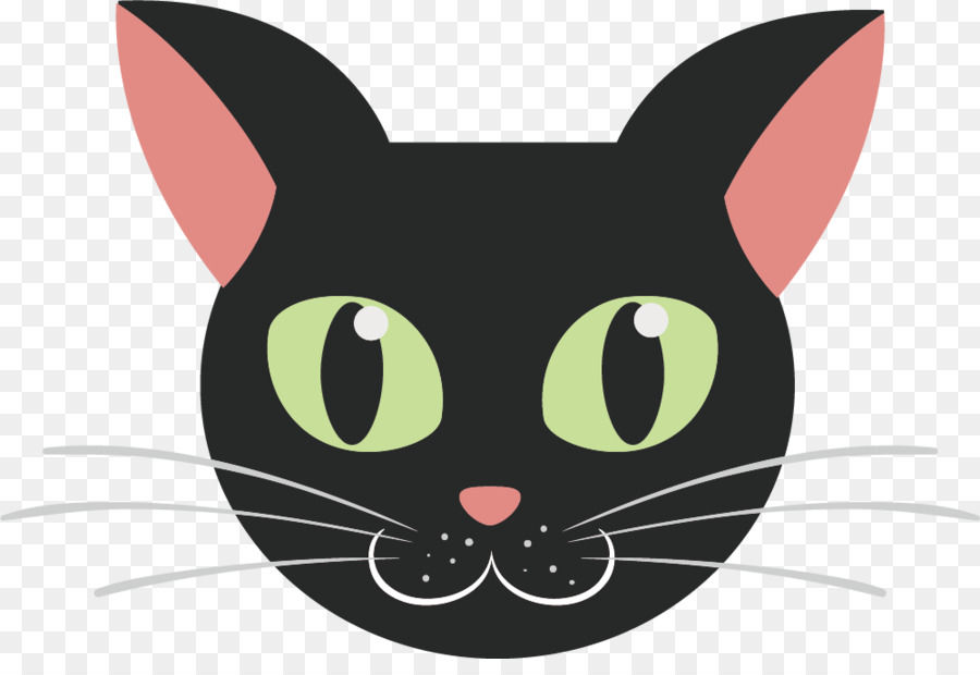 Black cat Kitten - Cartoon cat face png download - 1000*672 - Free Transparent Cat png Download.