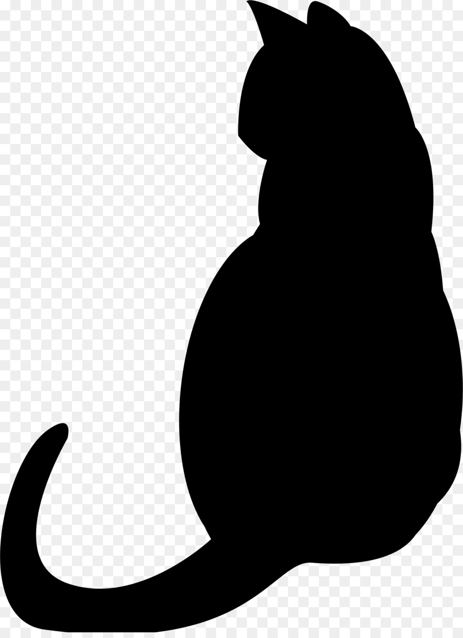 Black cat Silhouette Kitten Clip art - pets png download - 1752*2392 - Free Transparent Cat png Download.