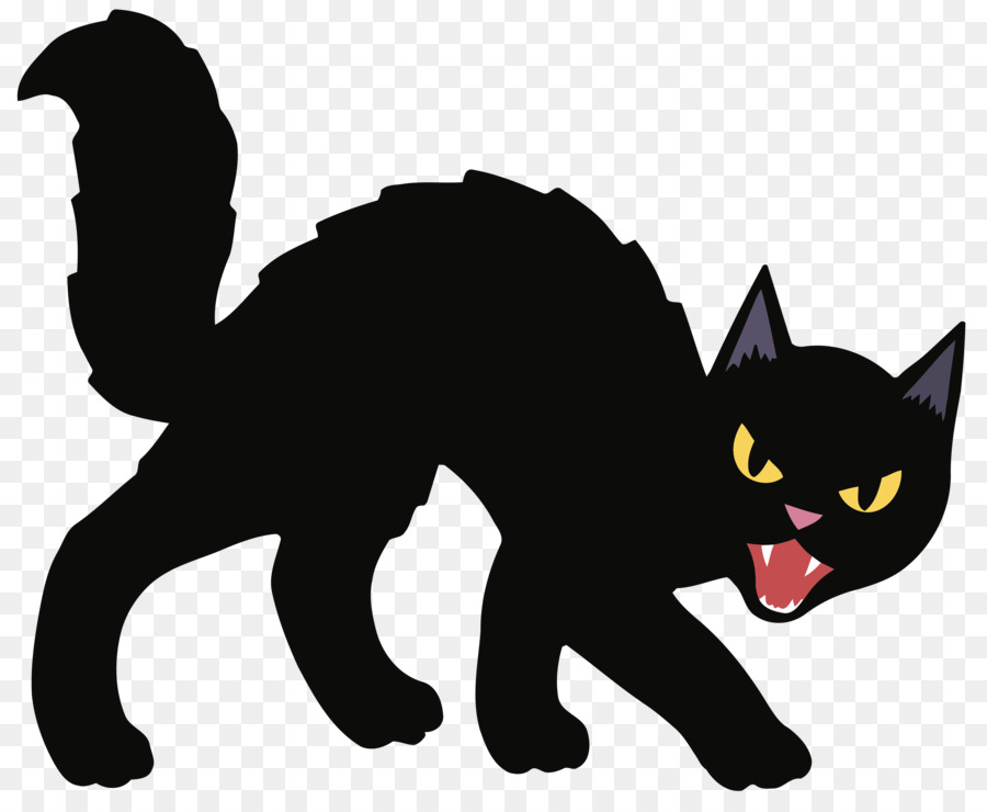 Black cat Kitten Halloween Clip art - cats png download - 3200*2620 - Free Transparent Cat png Download.