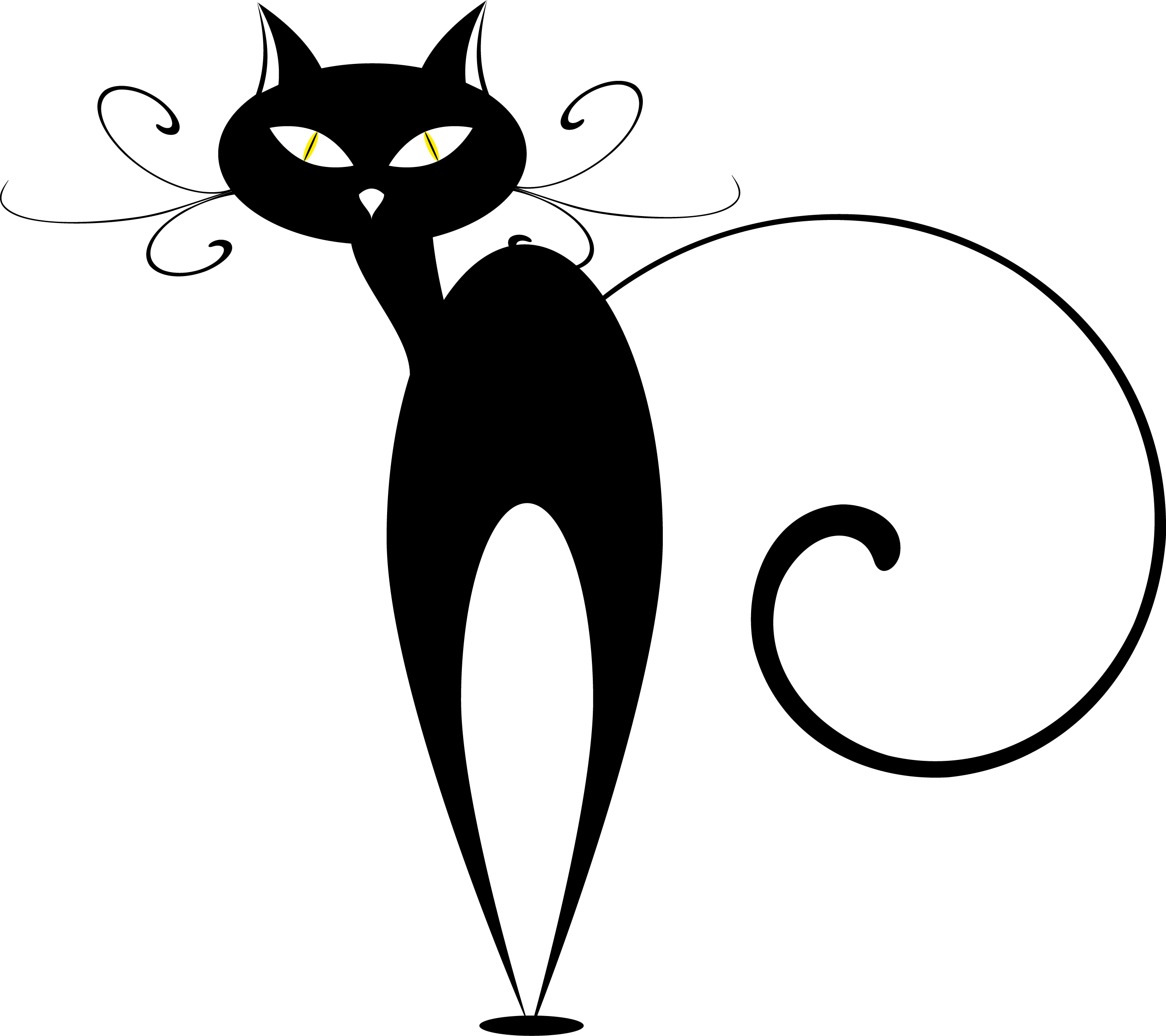 Black cat Kitten Clip art - kitten png download - 2681*2383 - Free