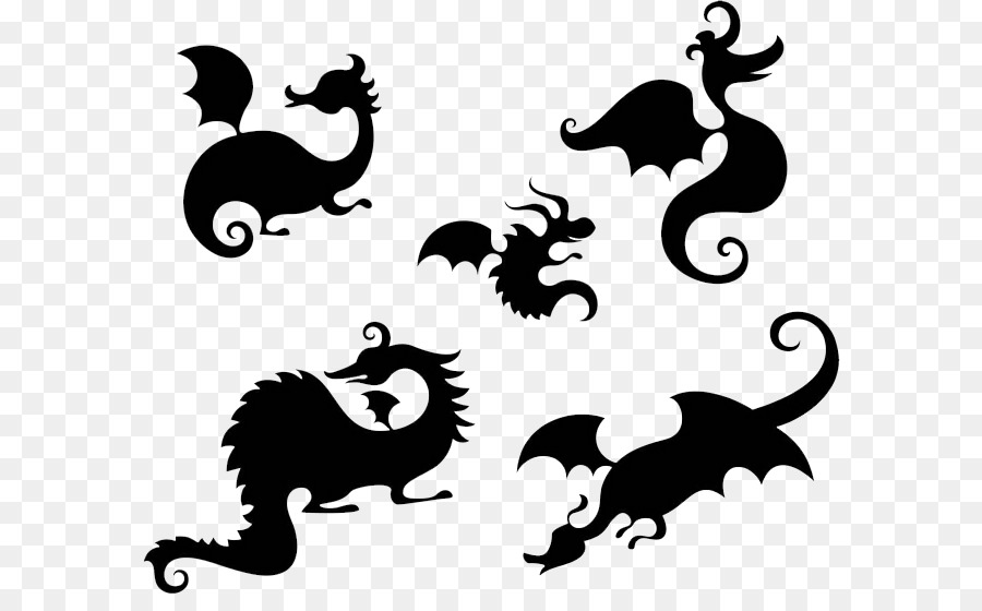Dragon Photography Illustration - Hand painted black dragon png download - 640*545 - Free Transparent Dragon png Download.