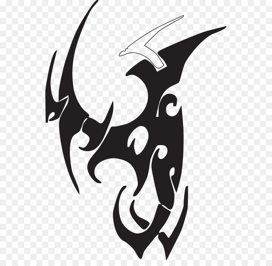 Dragon Silhouette Black White Clip art - dragon png download - 600*862 - Free Transparent Dragon png Download.