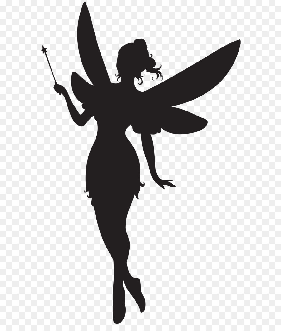 Fairy Silhouette Clip art - Fairy with Magic Wand Silhouette PNG Clip Art png download - 4984*8000 - Free Transparent Fairy png Download.