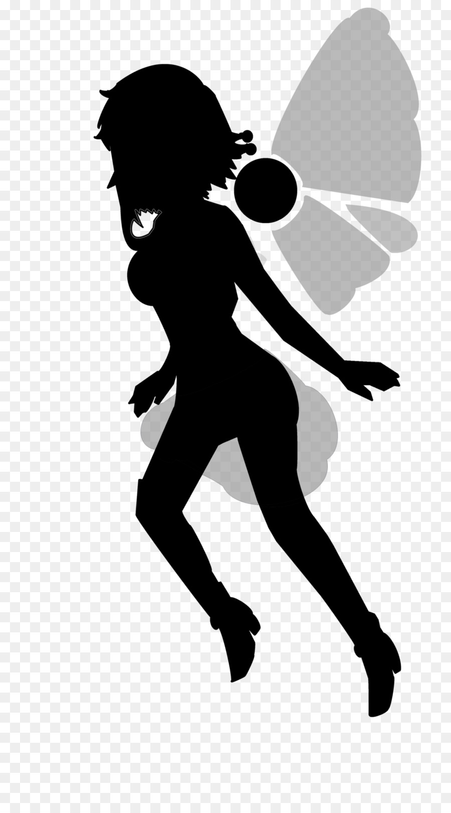 Fairy Silhouette Black Clip art - Fairy png download - 1024*1821 - Free Transparent Fairy png Download.