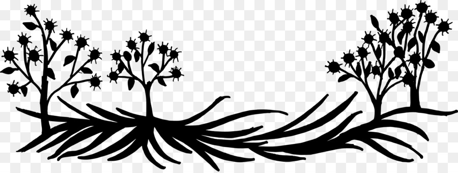 Flower Black and white Silhouette Plant Visual arts - NATURE BACKGROUND png download - 3265*1223 - Free Transparent Flower png Download.