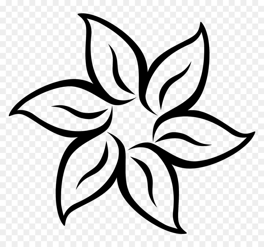 Flower Black and white Clip art - Flower Silhouette png download - 2109*1950 - Free Transparent Draw Flowers png Download.
