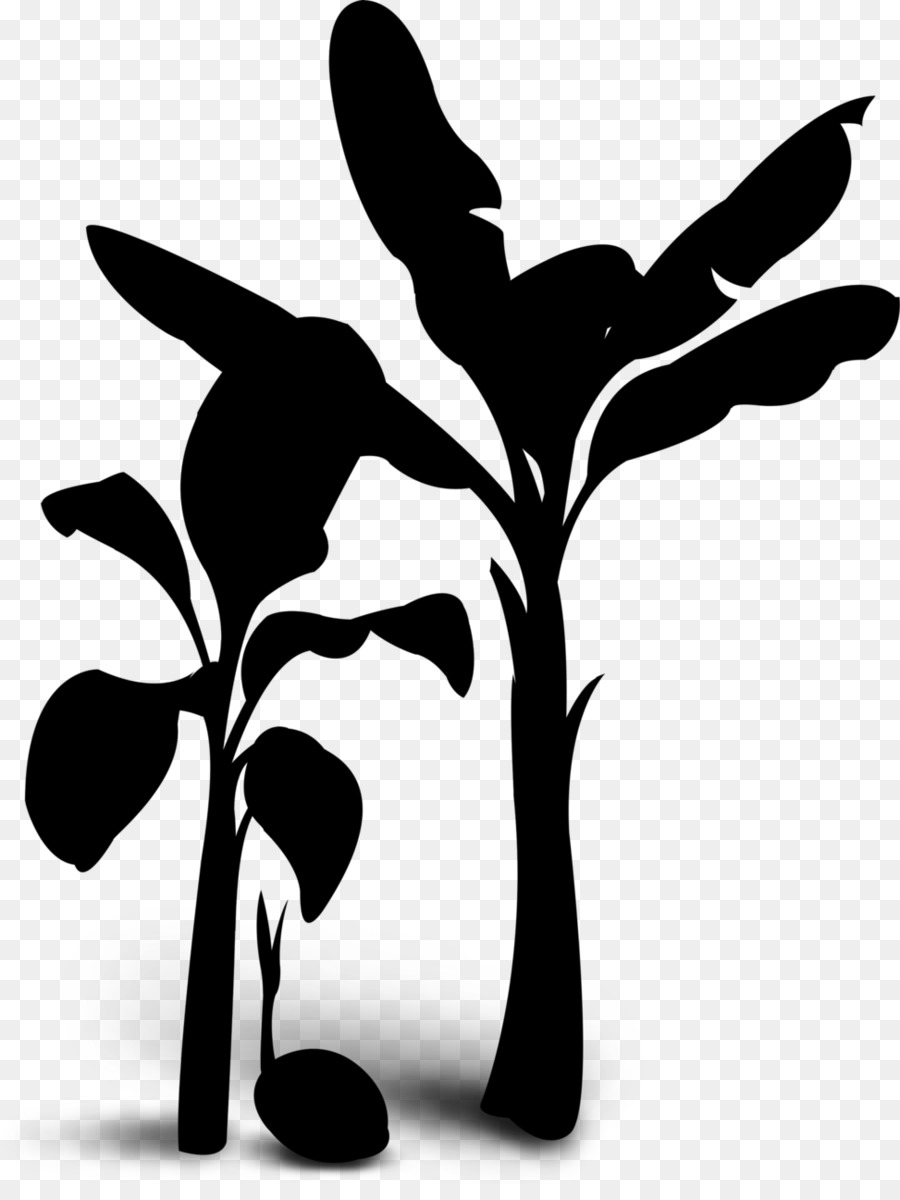 Black & White - M Clip art Flower Silhouette Leaf -  png download - 973*1280 - Free Transparent Black  White  M png Download.