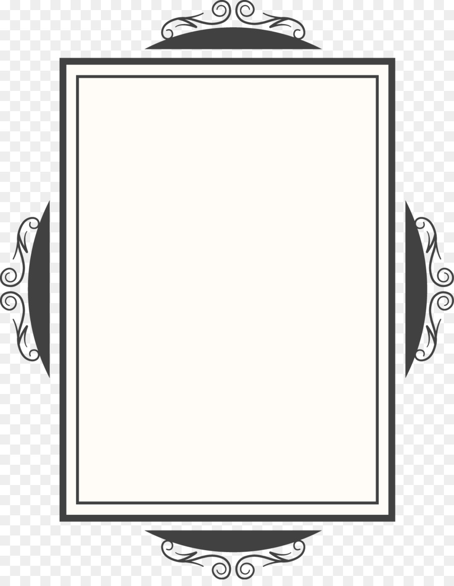 Black and white Mirror - Vector creative design diagram quadrangular mirror frame png download - 1182*1506 - Free Transparent Black And White png Download.