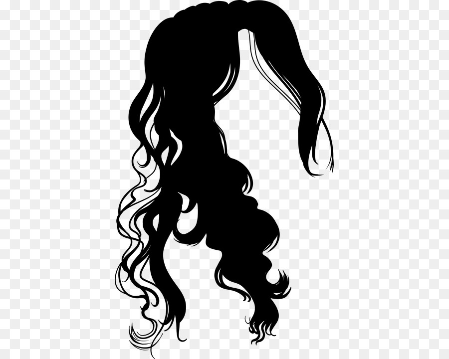 Black hair Silhouette Clip art - hair png download - 439*720 - Free Transparent Hair png Download.