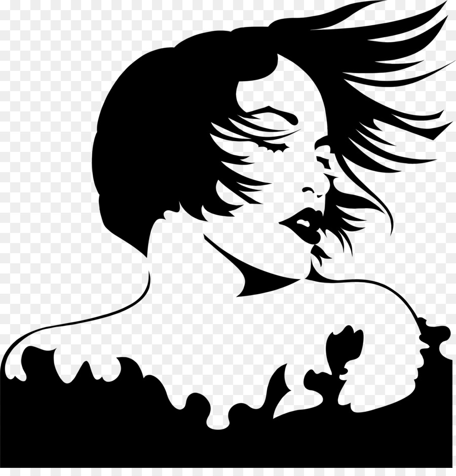 Silhouette Woman Clip art - women hair png download - 2270*2330 - Free Transparent Silhouette png Download.