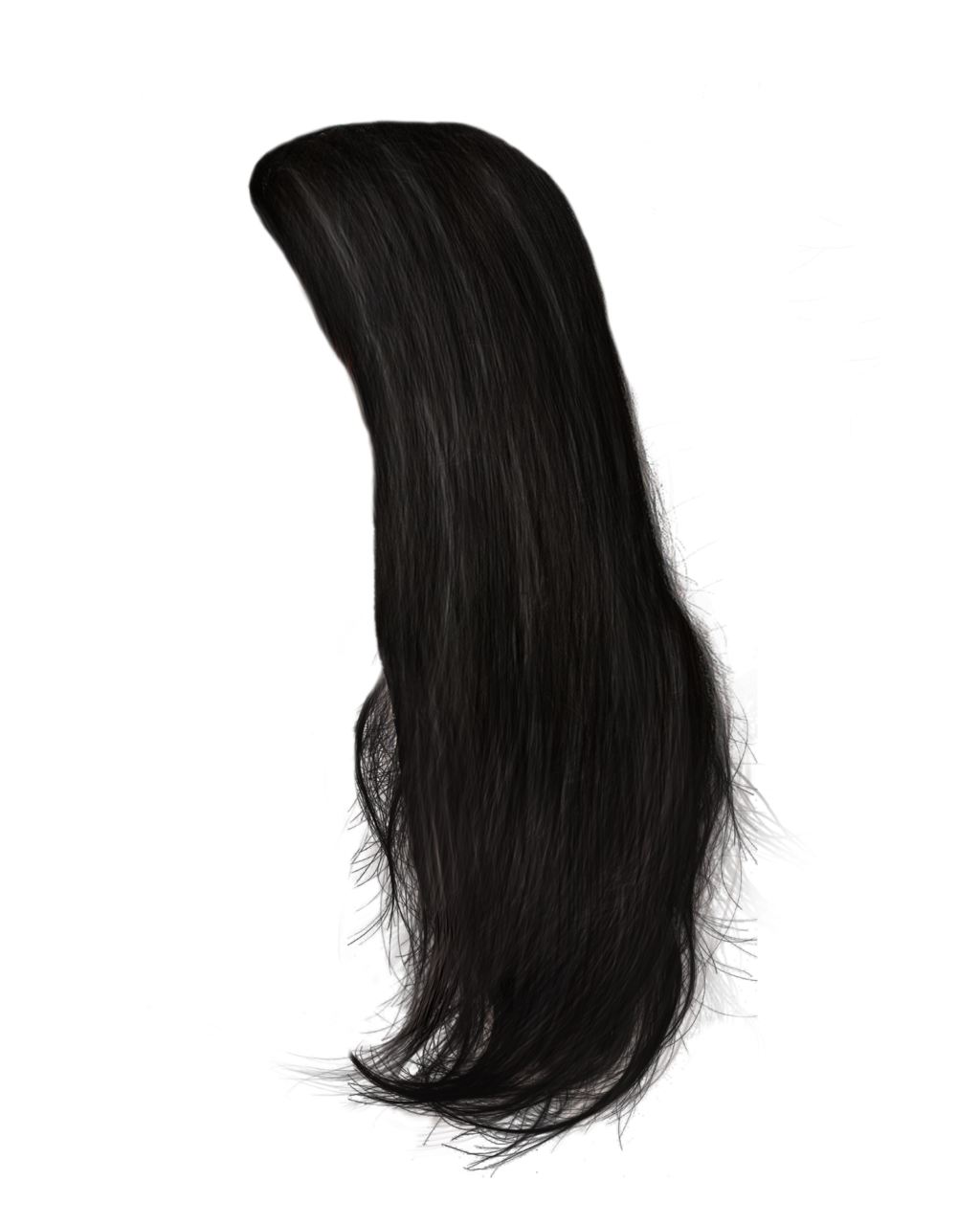 Black hair Wig Hairstyle Long hair - Hair Png 11 png download - 1024