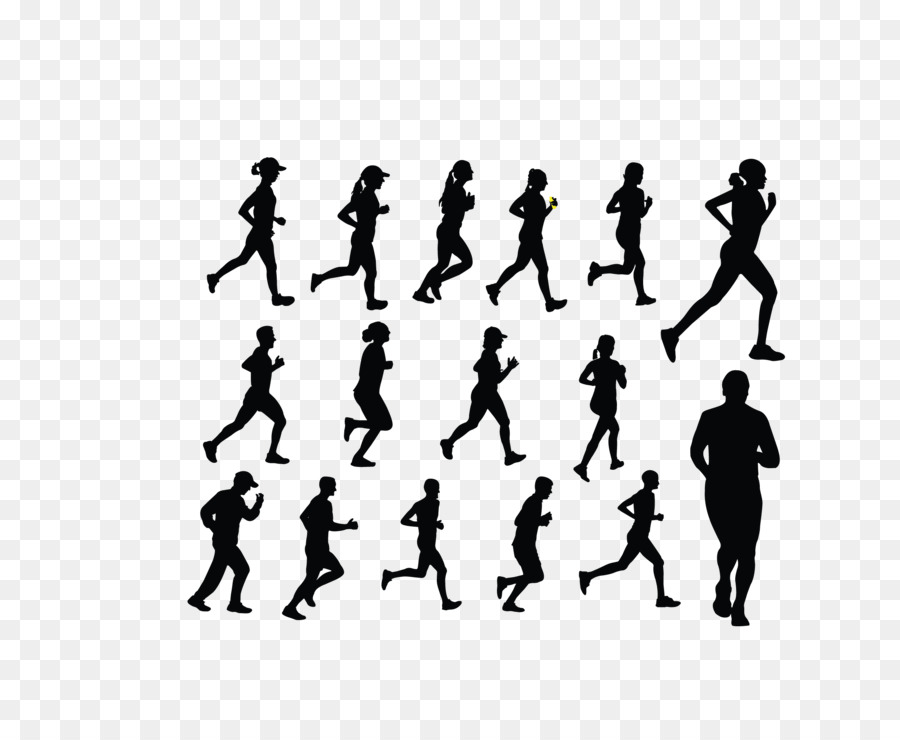 Silhouette Royalty-free Running Illustration - Vector black sports people silhouette png download - 2196*1797 - Free Transparent Silhouette png Download.