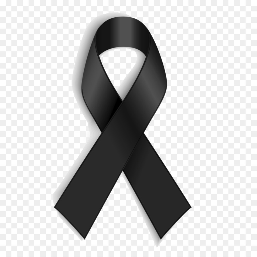 Black ribbon Awareness ribbon Mourning White ribbon - mourning png download - 1024*1024 - Free Transparent Black Ribbon png Download.