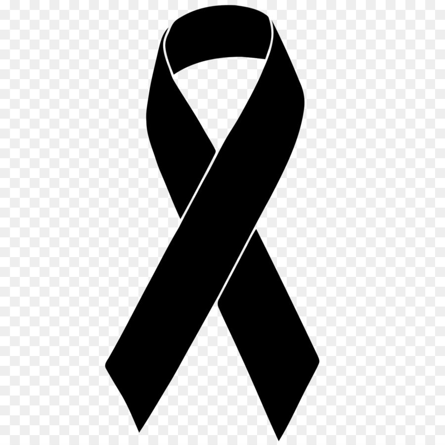 Black ribbon Awareness ribbon Mourning - ribbon png download - 1200*1200 - Free Transparent Black Ribbon png Download.