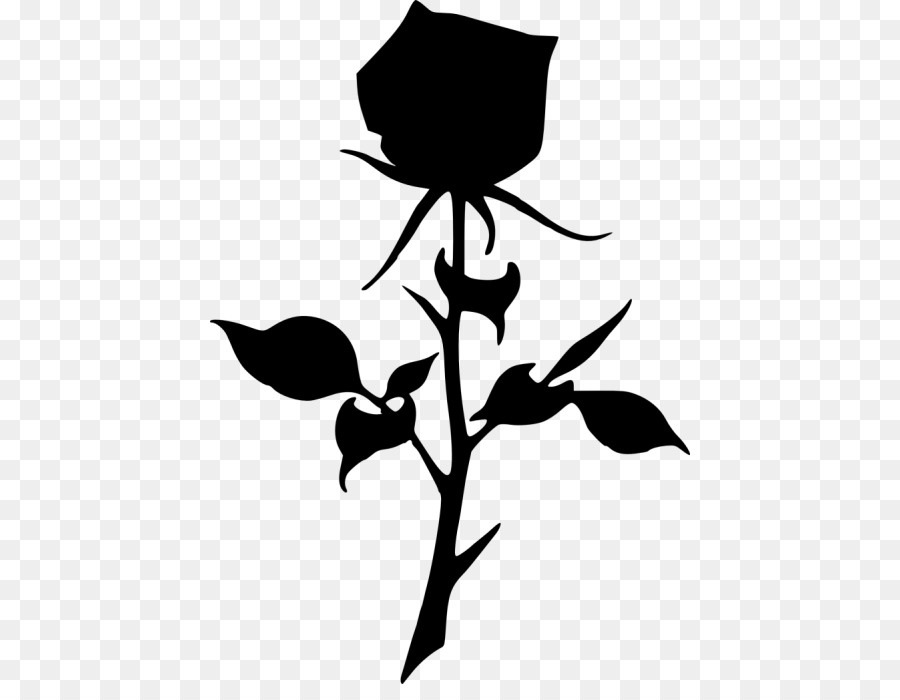 Silhouette Black and white Rose Clip art - Silhouette png download - 480*684 - Free Transparent Silhouette png Download.