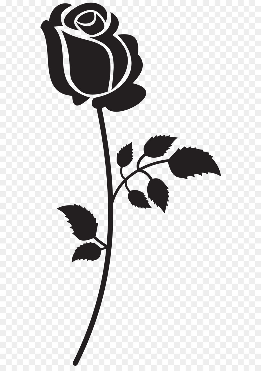 Silhouette Song Clip art - Rose Silhouette PNG Clip Art Image png download - 3591*7000 - Free Transparent Rose png Download.