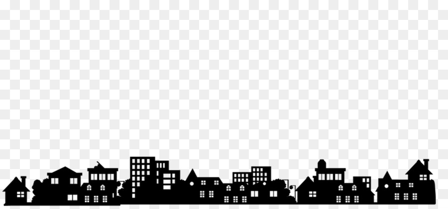 Silhouette Cartoon Black and white - Black silhouette house png download - 2051*943 - Free Transparent Silhouette png Download.