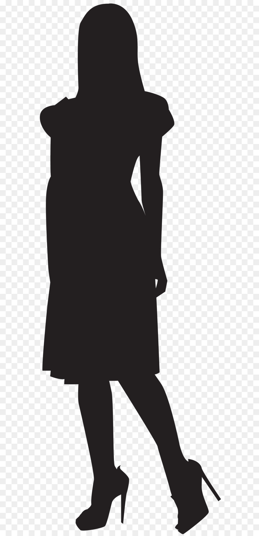 Black and white Shoulder Shoe Human behavior - Woman Silhouette PNG Clip Art png download - 2800*8000 - Free Transparent Silhouette png Download.